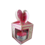 Adhyamart Glass Jar Soy Wax Scented Candle – Rose Fragrance, Luxury Handmade Flower Design - Image 4
