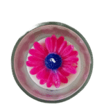 Adhyamart Glass Jar Soy Wax Scented Candle – Rose Fragrance, Luxury Handmade Flower Design - Image 2