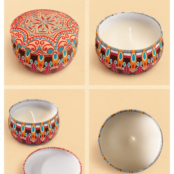 Adhyamart Tin container Soy Wax Scented Candle – Luxurious jasmine Fragrance