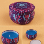 Adhyamart Tin container Soy Wax Scented Candle – Luxurious lavender Fragrance