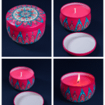 Adhyamart Tin container Soy Wax Scented Candle – Luxurious Rose Fragrance